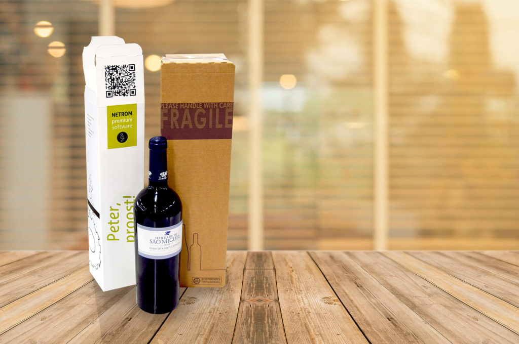 Koninklijke Van der Most ontwerpt, produceert en distribueert een belangrijk relatiegeschenk van NetRom Software, namelijk de wijncadeaubox!